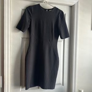 H&M Gray Peep Open Back Dress